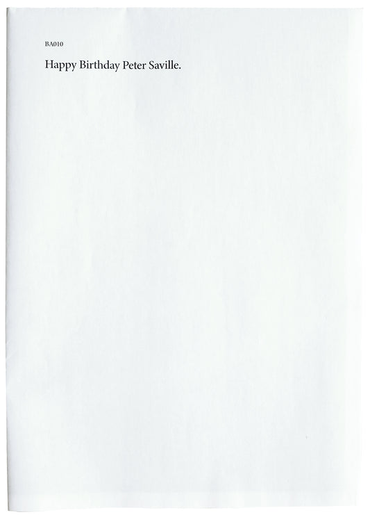 BA010 Peter Saville Birthday Card